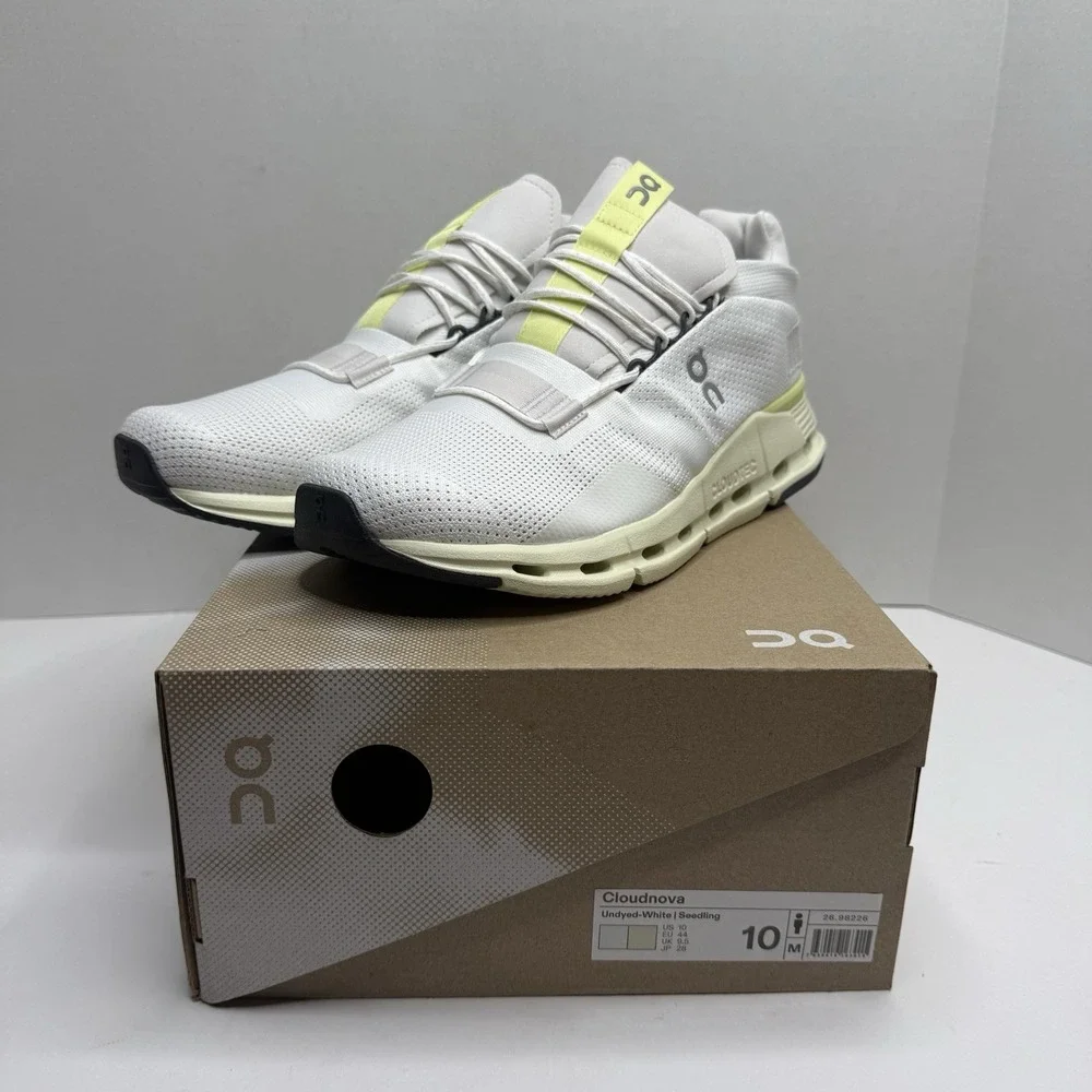 On Cloudnova Undyed White Seedling Men’s Size 10 Shoes 26.98226 New w/ Box